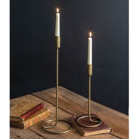 Set of Two Taper Candle Holders - Elegant Metal Candlestick Holders for Home Decor