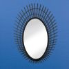 Riki Large Black Bamboo Mirror - Stylish and Functional Home Decor Accent