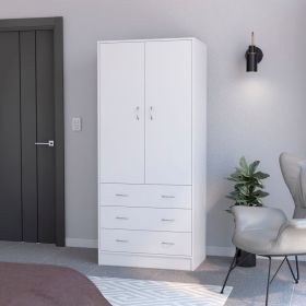 Armoire Ramey, Bedroom, White